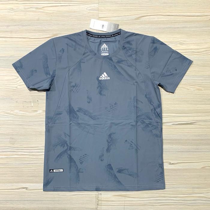 Kaos Jumbo 3Xl 4Xl 5Xl Olahraga Training Ads Nylon Beads Abu Tua Hitam Running New Nilon Print Corak