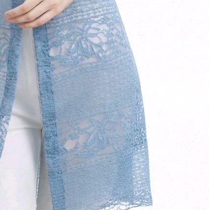 Azure Lace Modest Tunic - Baju Tunik Lace Elegan untuk Wanita Modern