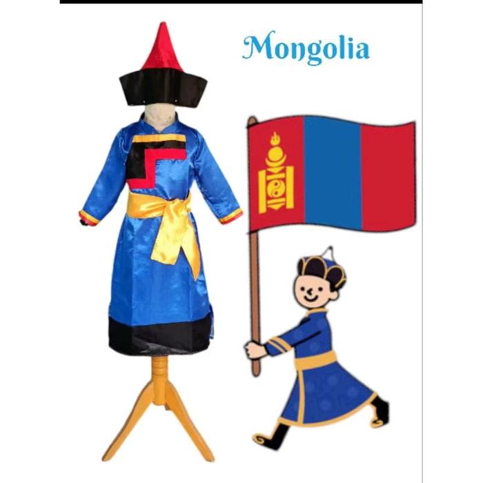 Mongolia Boy/Baju Negara Size Anak Dan Dewasa/Kostum Benua Asia Timur/Traditional Costume Of Mongoli