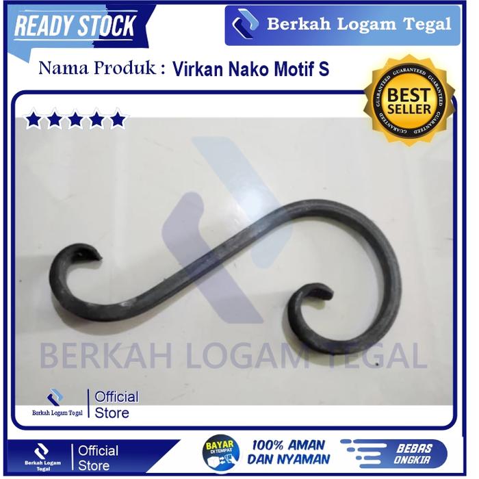 Virkan/nako motif S aksesoris/ornamen pagar klasik