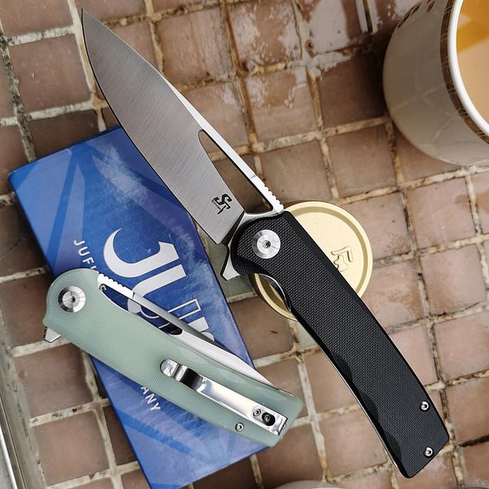 Sitivien ST126 Real D2 Ball Bearing Flipper Natural G10 Camping