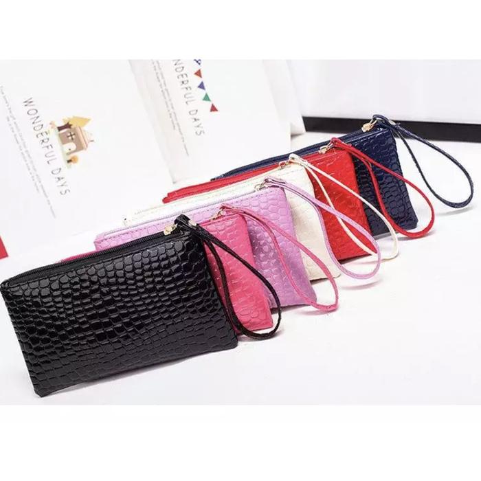 POUCH CROCO-POUCH KULIT BUAYA-DOMPET HP-DOMPET BUAYA Wanita