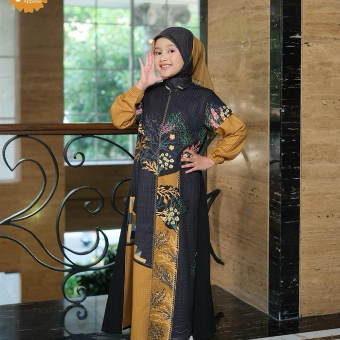 Serenade Dress Kids by Giok Kids / Dress anak by Giok scarf / Dress sarimbit / Dress Couple anak dan