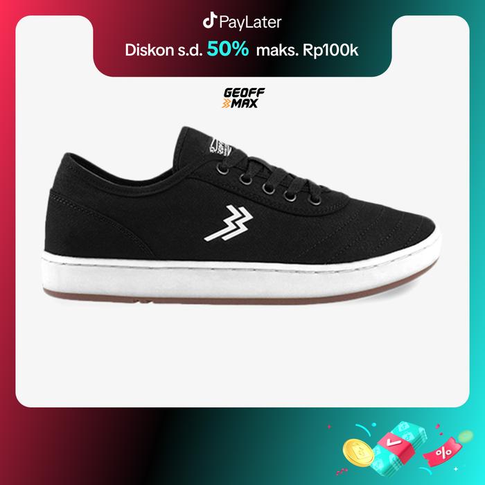 Geoff Max - Dublin Black White Sepatu Kanvas Casual Pria Wanita Unisex Sepatu Sekolah Kuliah Shoes S