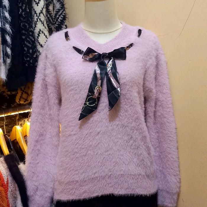 Rajut Bulu Fuzzy Gembul,Cardi fuzzy Knitwear