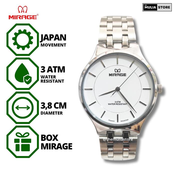 MIRAGE Jam Tangan Pria Mirage Original 18601 M Analog