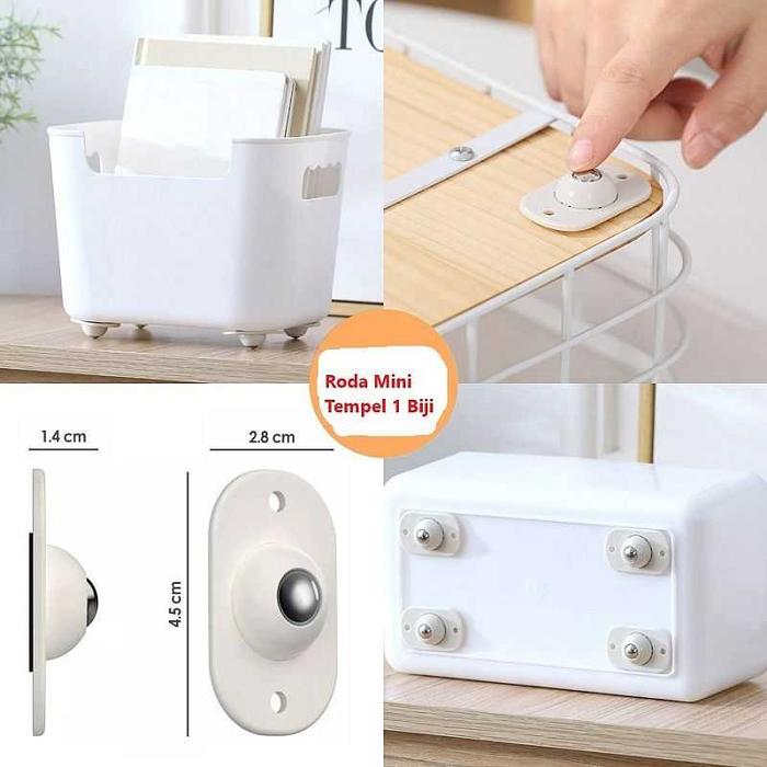 Roda Tempel Mini Storage Serbaguna Furniture Rumah Tangga Putar 360
