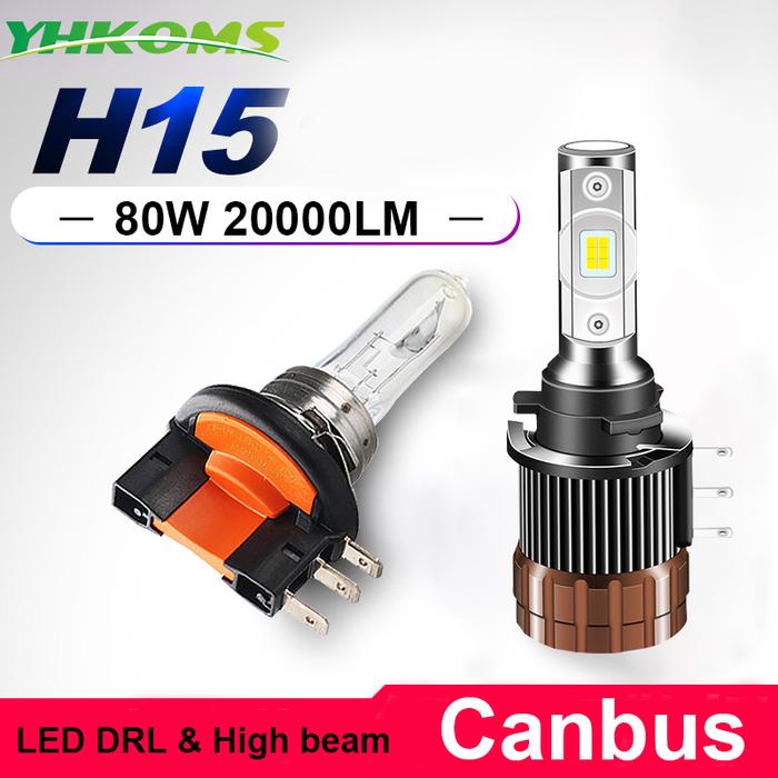 YHKOMS H15 LED Canbus Hari Lampu Mobil Lampu 20000LM Nirkabel Mobil