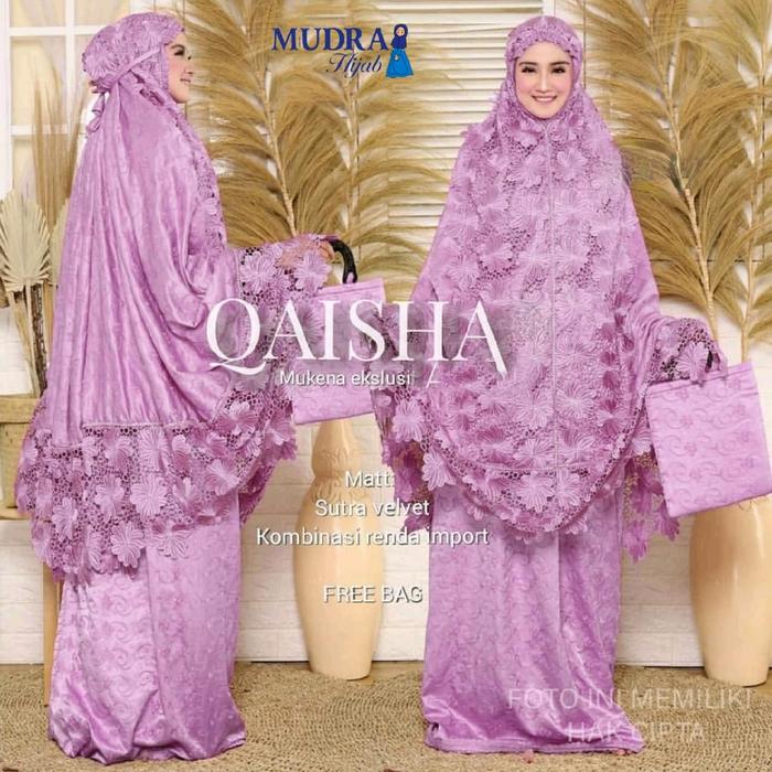 Qaisha mukena premium original terlaris bestseller by Mudra Galeri Alkahfi solo