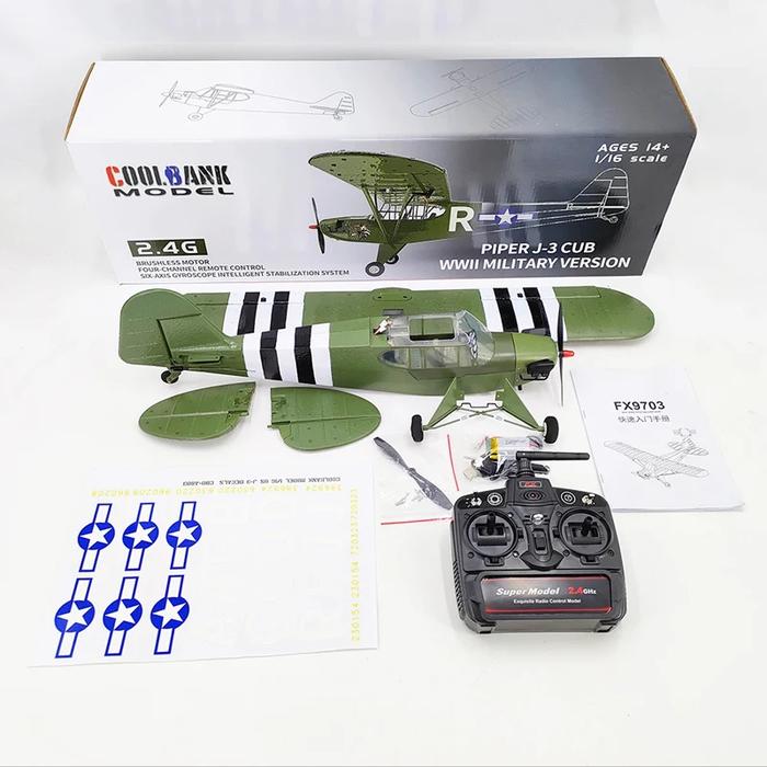 :16 J-3 CUB RC Plane RTF 2.4Ghz 4Channel Remote Control