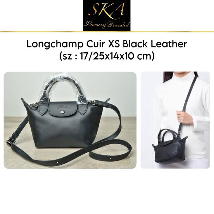 Longchamp Cuir XS Black Leather