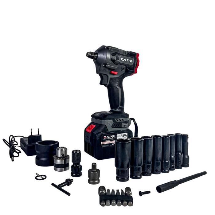 Apr Bor Impact Wrench Ap84Promax+ Cvt Edition 1000Nm Body Kecil Tenaga Jumbo