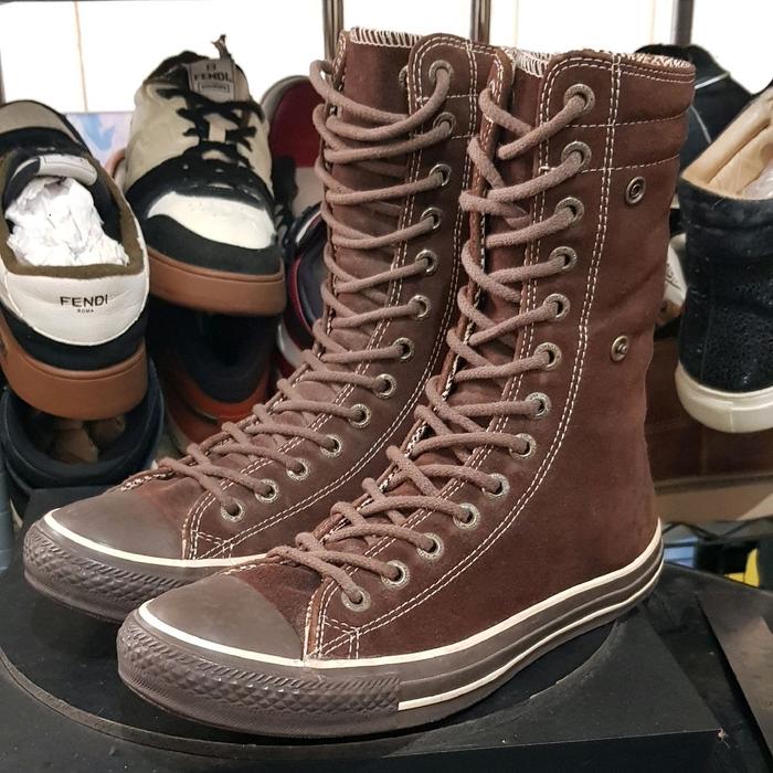 converse hi knee suede size 40