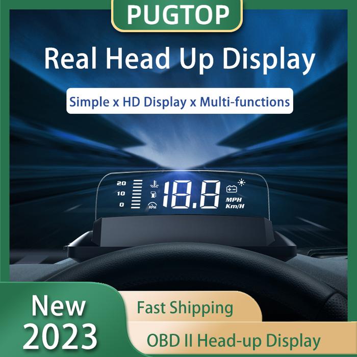 2023 Unique HUD Mirror Head Up Display OBD2 OBD II Speed Projector