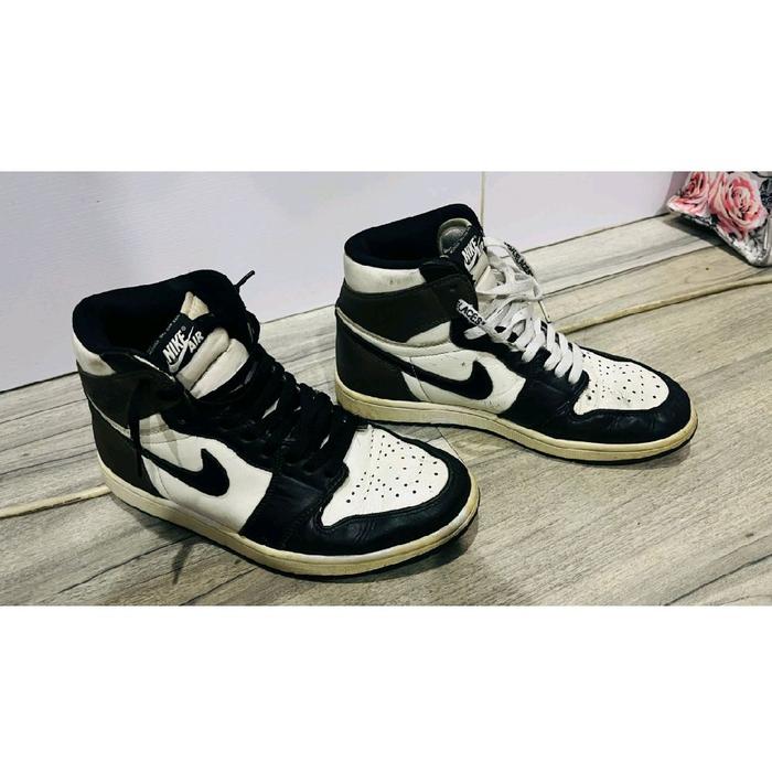 Sneaker Air Jordan 1 Retro High Dark Mocha Original Second Snekers Pria Shoes Casual