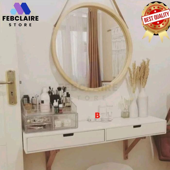 MEJA RIAS DINDING SERBAGUNA/RAK LACI MMINIMAALIS SIKU/MEJA KOSMETIK