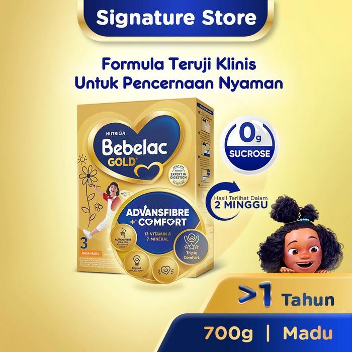 Bebelac Gold 3 Susu Pertumbuhan Vanilla 700g - Tahap 3 untuk Anak 1-3 Tahun