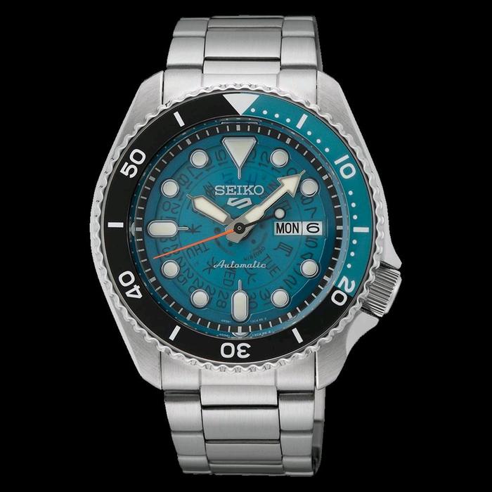 Seiko 5 Sports Automatic 5KX SKX SRPJ45K1 SRPJ45 Skeleton Kosuke Blue Dial Biru Transparan BNIB Full
