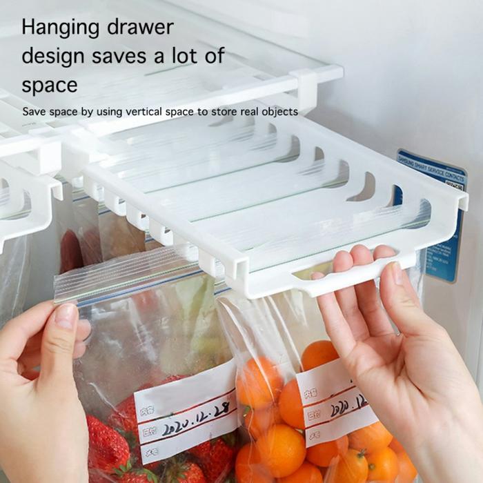 Storage gantungan plastik kulkas dapur/Sealed bag storage Rack/Storage food zipper bag