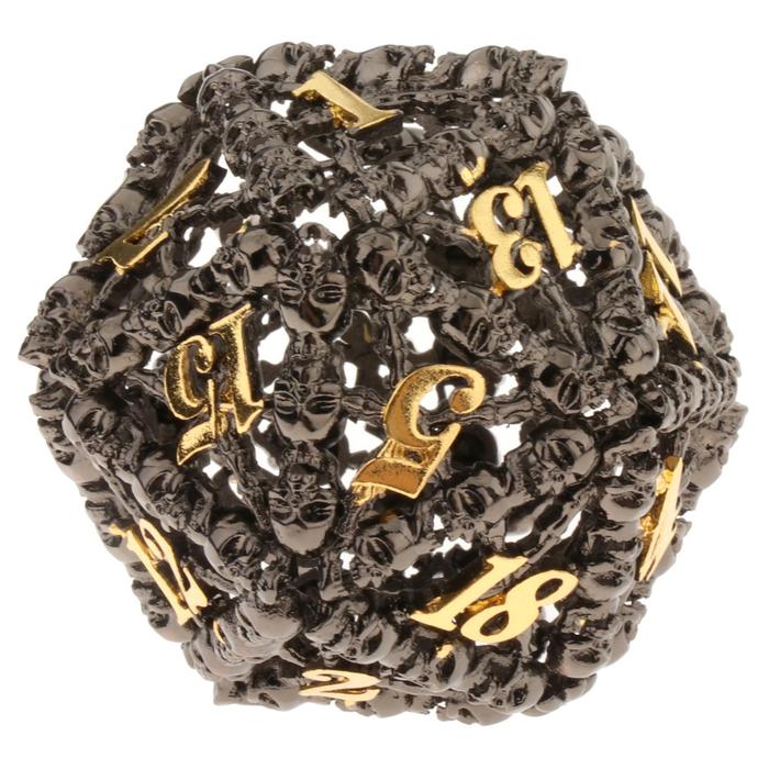 D20 Hollow DND Polyhedral Dice Individual Dice Big Metal