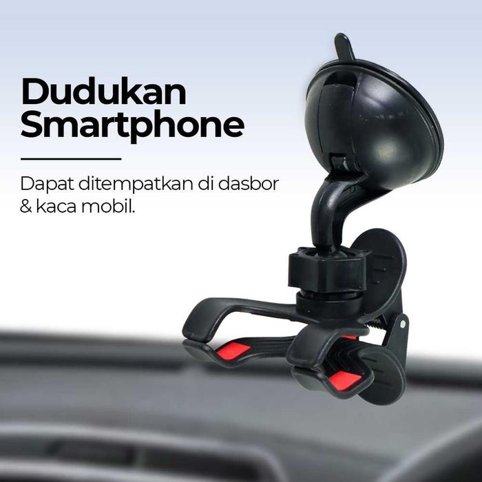 Primal Lazy Dudukan Smartphone Tripod Car Mount Holder Smartphone - WF-329