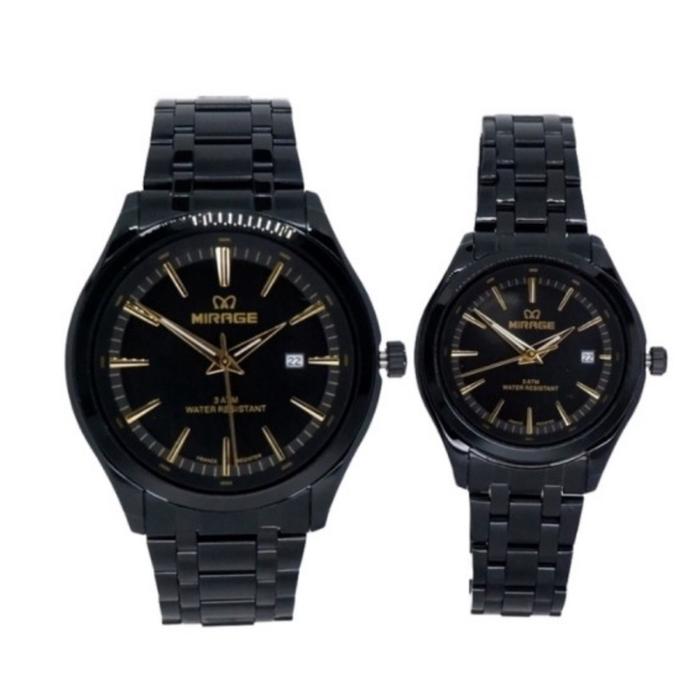 JAM TANGAN COUPLE MIRAGE 8754 GARANSI RESMI ANTI AIR WATER RESISTANCE AKSESORIS FASHION PRIA COWOK W