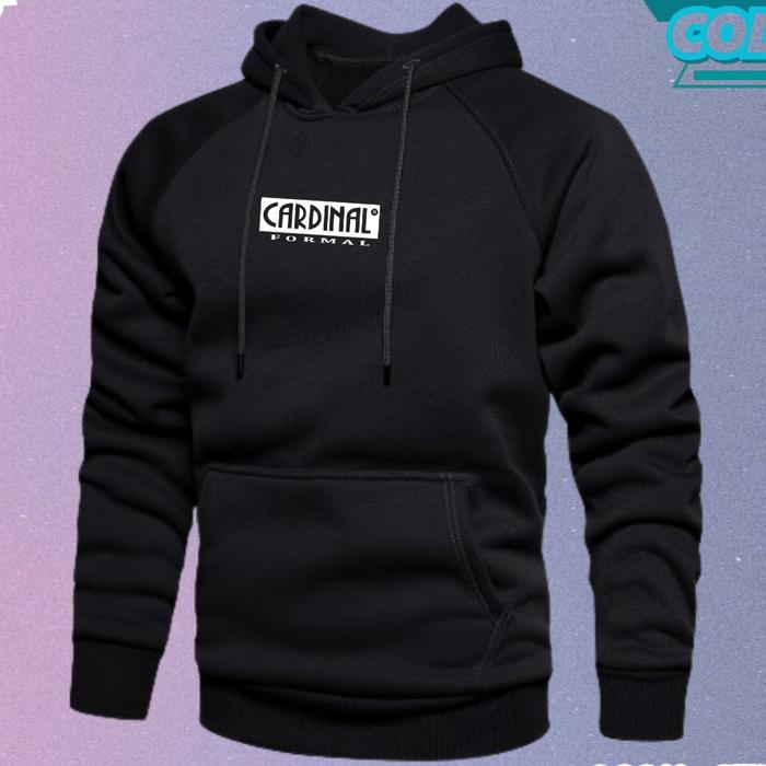 PROMO Sweater Hoodie card1n4l Premium Text putih Pria Wanita bahan tebal unisex hoodie  nb
