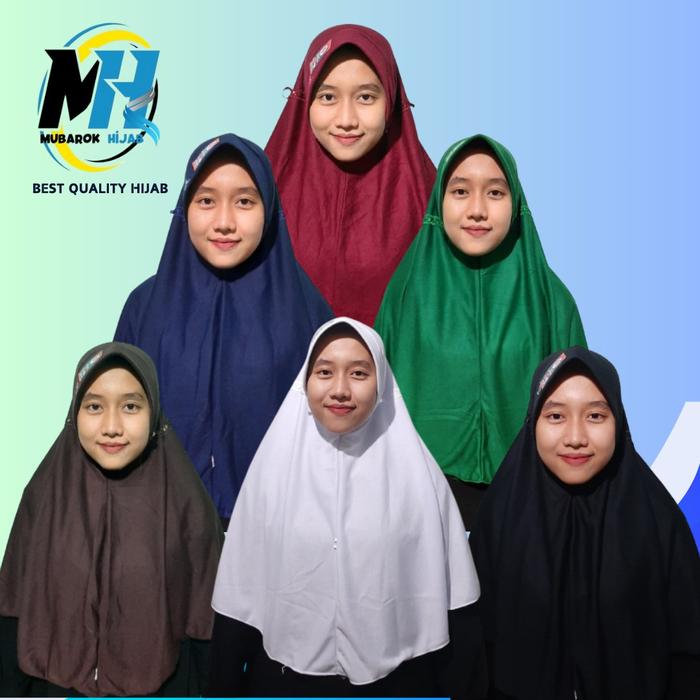 Hijab Sekolah Anak Perempuan Pita Samping | Jilba Instan Bergo Rabbani kw Muslim TK SD SMP SMA Kaos 