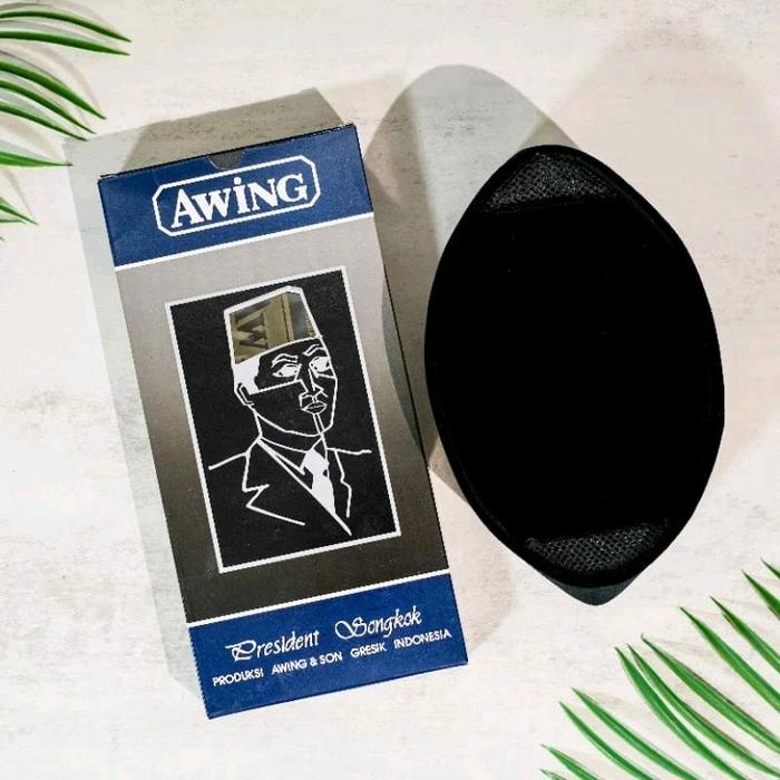 SONGKOK AWING HITAM AC TINGGI 7,8,9,10,11,12,13 ORIGINAL / PRODUK BLUDRU HALUS KOPYAH AWING / PECI /