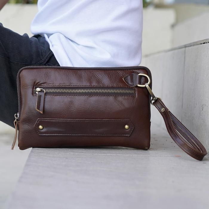 MS Clutch - Tas Tangan Pria Kulit Mark Hemsworth Code V7745