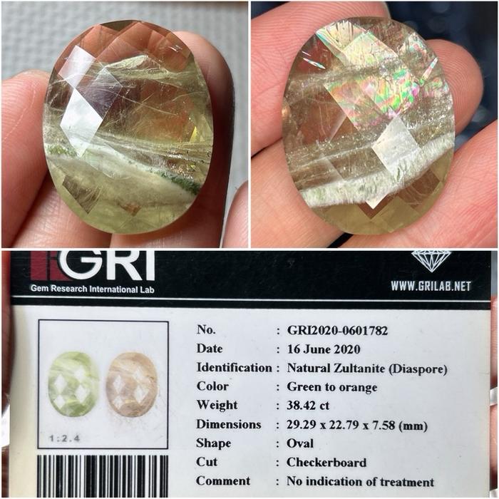 NATURAL ZULTANITE (DIASPORE) COLOR CHANGE