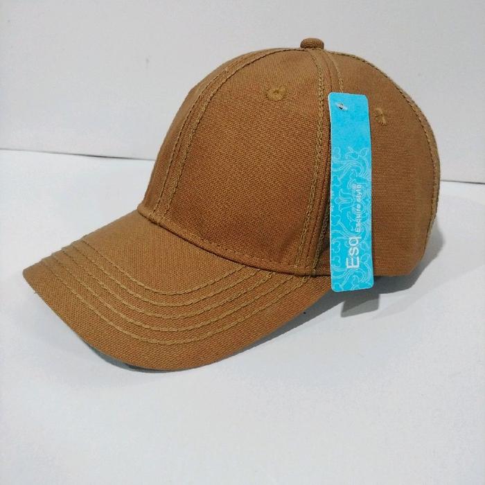 Topi Baseball Polos Pria Dewasa Distro Ring Cakop Besi Rafel Kanpas Dewasa Cotton 100 Khaki Topico W