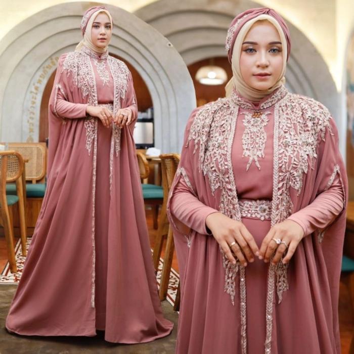 Gamis Kaftan Mehera Free Turban - Kaftan Pesta Mewah - Kaftan Gamis Terlaris - Kaftan Wanita
