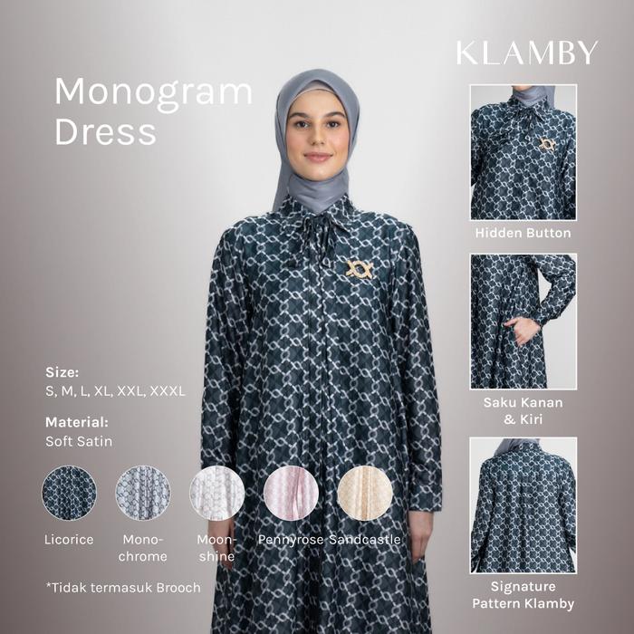 Klamby - Monogram Dress Licorice