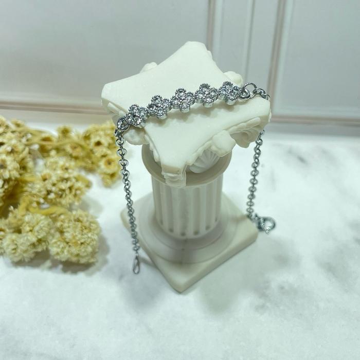 Gelang Rantai Nori Bunga Silver Xuping Titanium