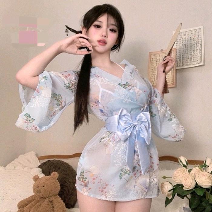 Sexy Japanese Lingerie Kimono / Baju Tidur Kimono Wanita Seksi / Lingeri Model Kimono Jepang Seksi