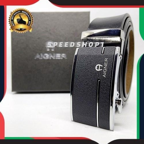 SERBU! (Terbaik) Gesper Rel Aigner 2In1 Ikat Pinggang Pria Kulit Asli Leather