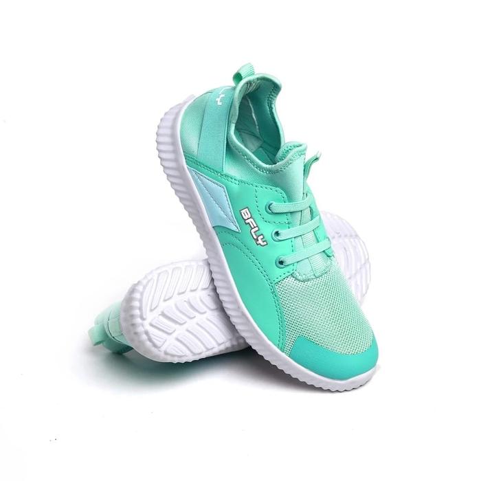 BFLY Sepatu Sneakers Slip On Casual Running Wanita Sporty DAINITY GREEN PINK