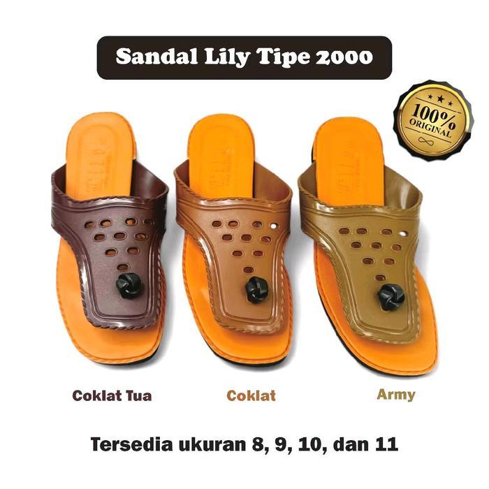 TERLARIS!!! Sandal Jepit Pria Dewasa Lily Full Karet - Tampil Stylish dan Nyaman - Sendal