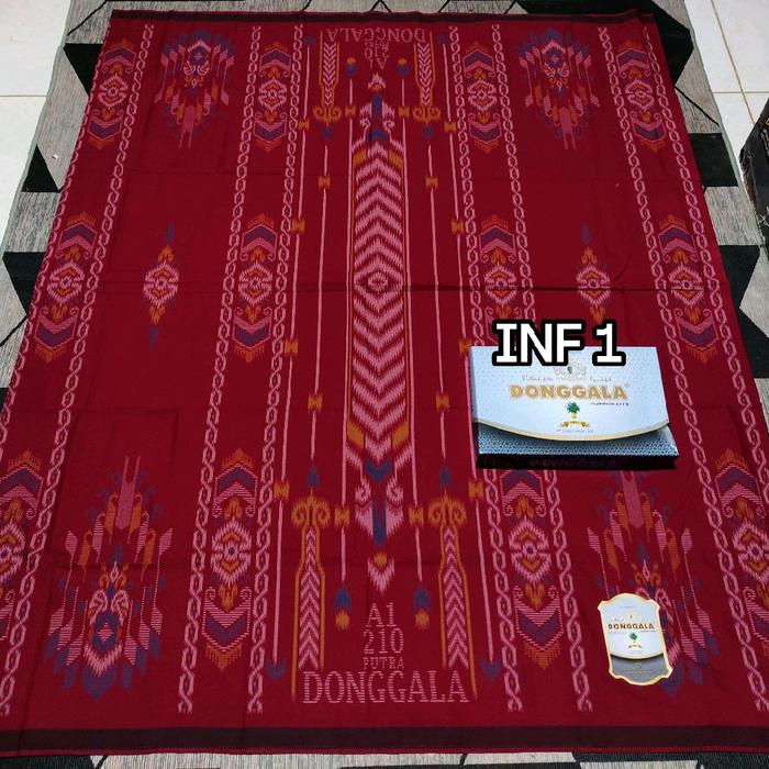 Sarung Donggala Infinity Motif Oman dan ATM untuk Dewasa - Batik, Kain, Pria, Songket, Putih, Muslim