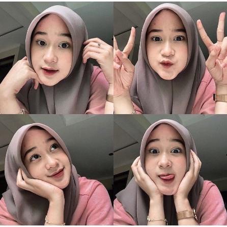 AR [ COD ] New 60+ Warna Daily Hijab Bella Square | Hijab Segi Empat Double Hycount | Hijab Segi Emp