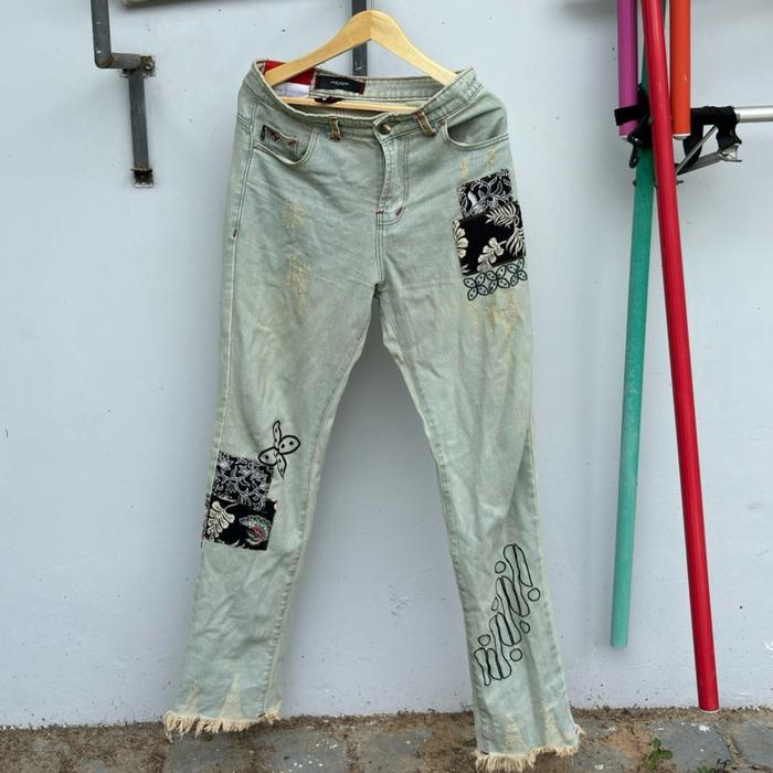 Celana Jeans Denimitup hamjeansku - H1 Reguler Batik - Snowish Vintage cream
