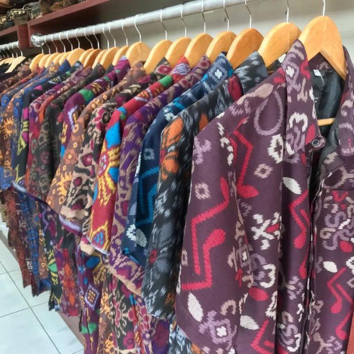 Baju Endek Pria Murah | Kemeja Endek Bali (Furing) Murah