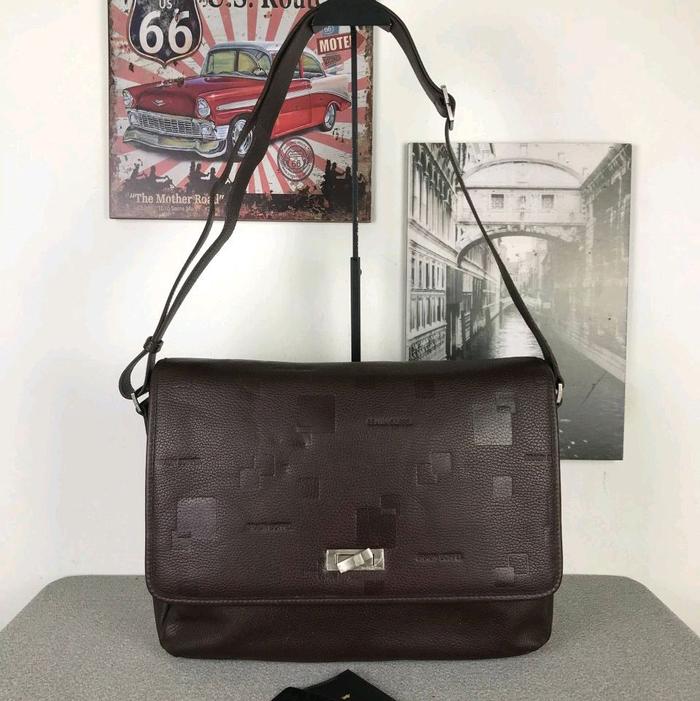 Tas Selempang Kulit Kantor Braun Buffel