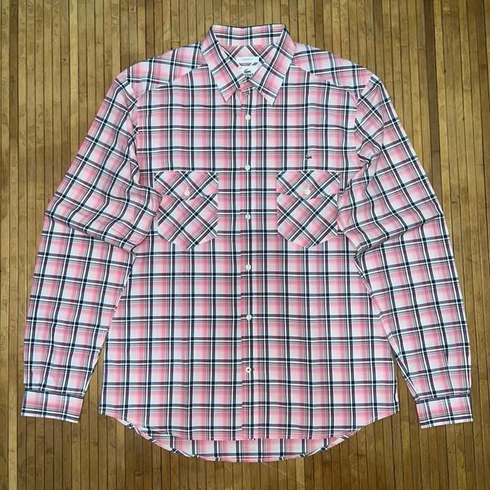 KEMEJA CASUAL DOUBLE POCKET PLAID BUTTON DOWN LONG SLEEVE SHIRT hugo boss brooks & brothers