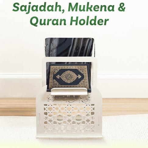 Rak Sajadah, Mukena, Quran ala Morocco | Rak Mushola Estetik