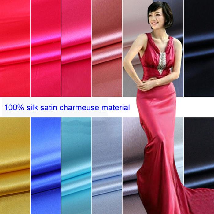 Soft Silk Charmeuse Cloth Evening Dress 100% Mulberry Silk Satin