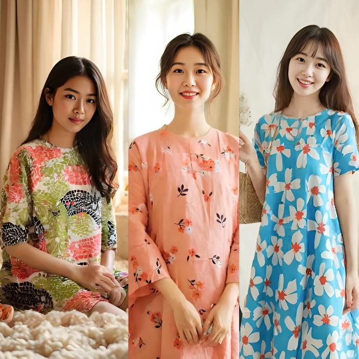DASTER PAYUNG FOMO DRESS RAYON JUMBO LD 110 120 140 PREMIUM MOTIF BATIK KOMBINASI ABSTRAK KOREA BAGU