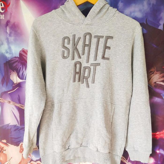 United Colors of Benetton Skate Art Letter Grey Youth Hoodie Jaket Jacket Remaja Cewek Wanita Origin