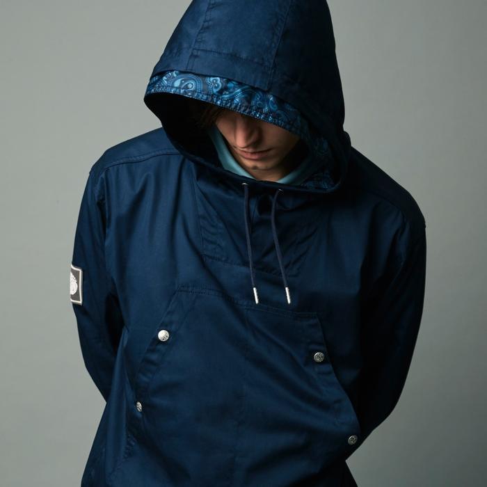 Pretty Green Cotton Overhead Jacket Navy Original